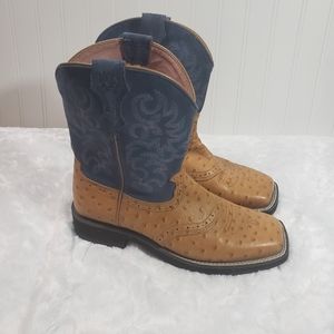 Ariat Ostrich Pattern Boots Size 7.5